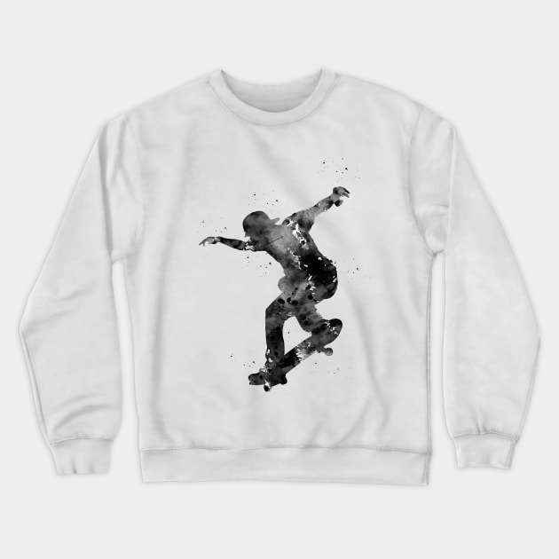 Skateboarding Crewneck Sweatshirt by erzebeth